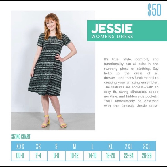NWT LuLaRoe Jessie Women’s Dress Sz XS - Picture 5 of 5